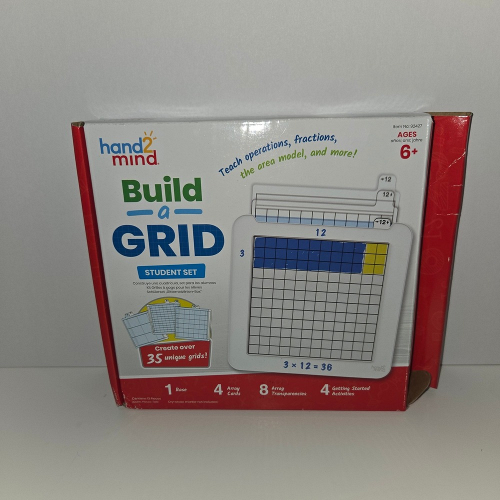 Hand2Mind Build-a-Grid Student Set Math Operations‎ Fractions Area Model